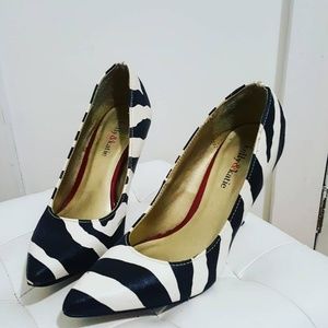 Kelly & Katie Zebra Printed Pumps